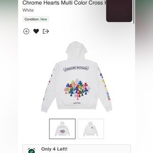 chrome hearts multi color cross hoodie